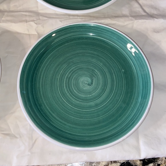 RARE VTG Caleca solid Hand Painted Salad Plates Made In Italy Set Of 4 - Picture 7 of 11